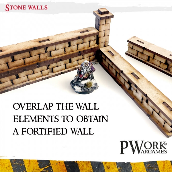 Stone walls - MDF Terrain Scenery